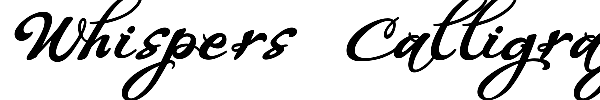 Whispers Calligraphy font preview